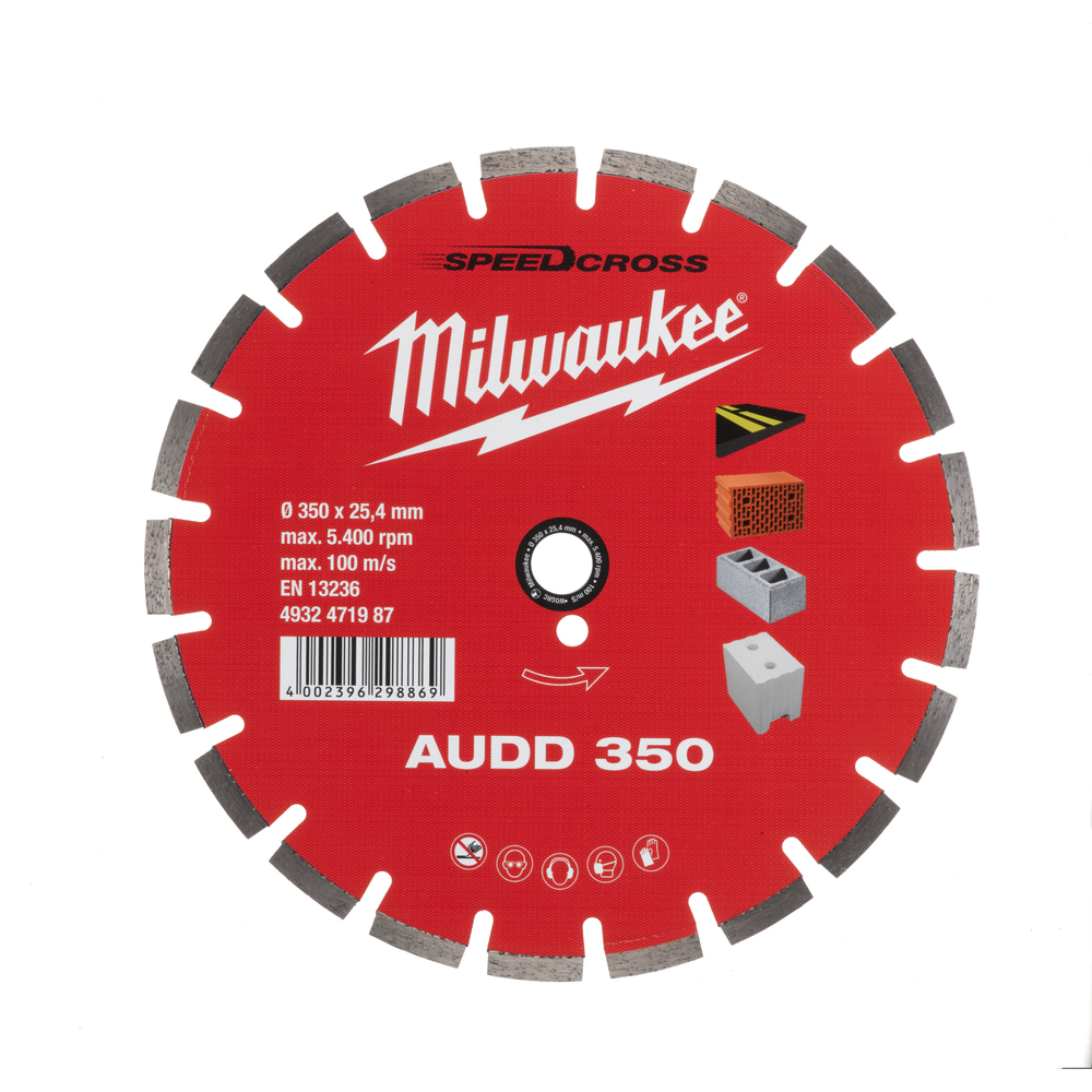 Disque diamant audd 350 mm (x1) MILWAUKEE - 4932471987