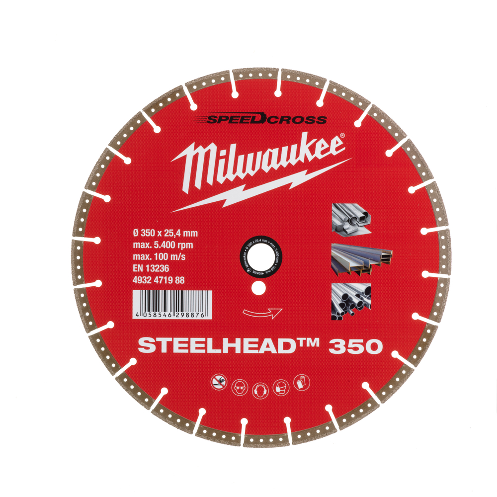 Disque diamant 350 mm steelhead MILWAUKEE - 4932471988