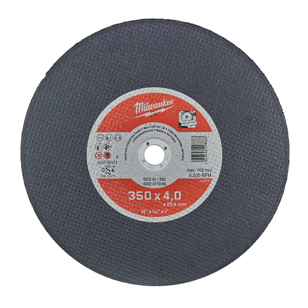 Disques a tronçonner 350mm x4mm pro+  MILWAUKEE - 4932471989