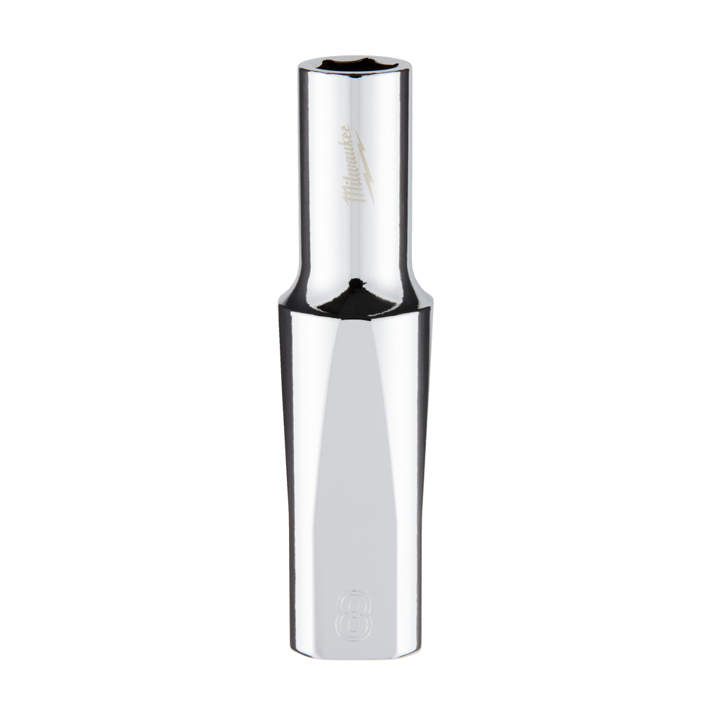 Douille a cliquet 3/8 longue 8 mm MILWAUKEE ACCESSOIRES - 4932478352