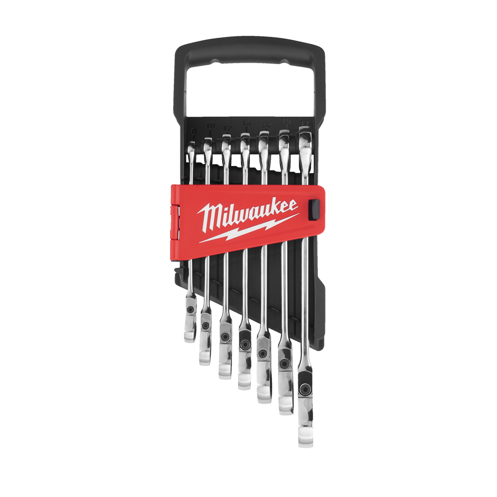 Set de 7 clés à cliquet maxbite à tête flexible MILWAUKEE ACCESSOIRES - 4932478557
