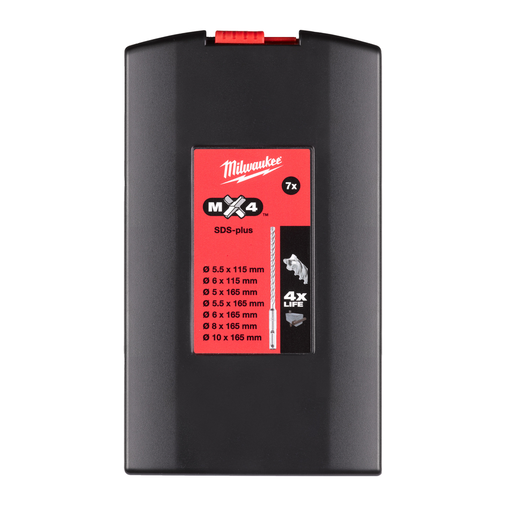 Foret sds+ mx4 4 taillants coffrets 7 foret sds+ MILWAUKEE ACCESSOIRES - 4932478674
