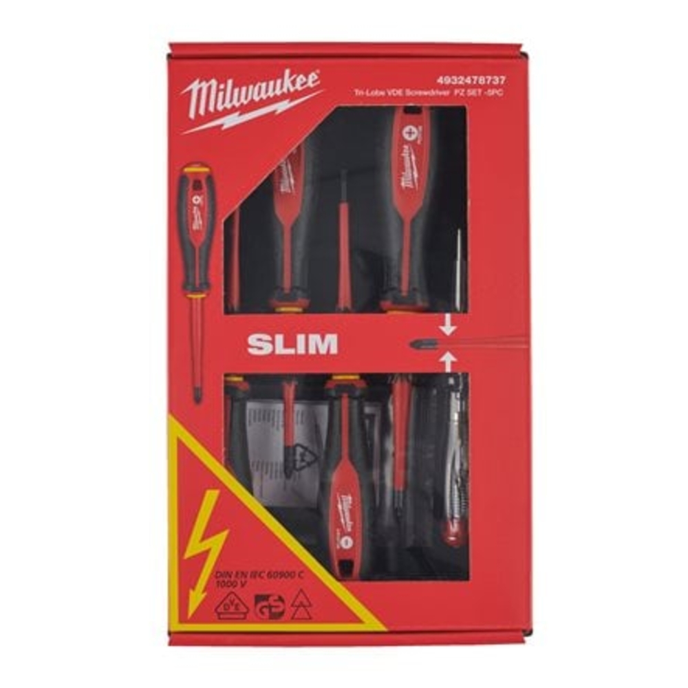 COFFRET 5PCS TOURNEVIS TRILOBE VDE MILWAUKEE - 4932478737