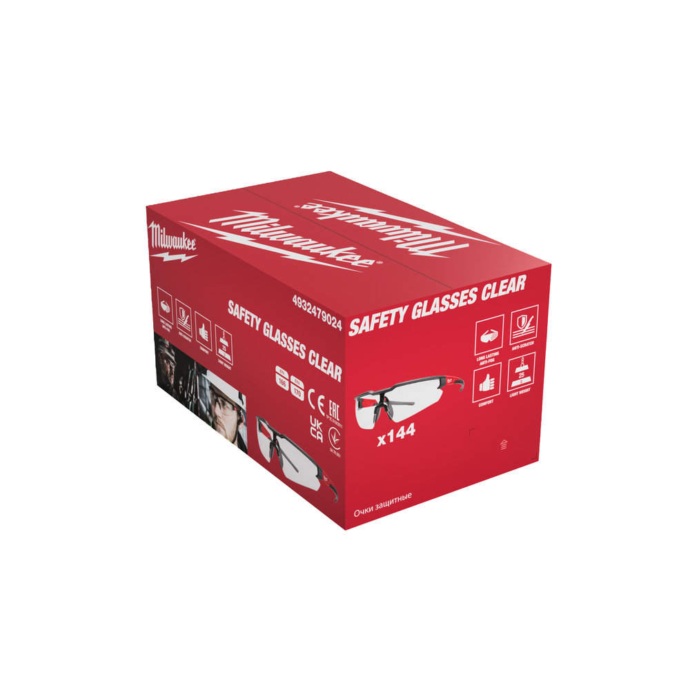 Lunettes de securite claire 144 paires MILWAUKEE EPI - 4932479024
