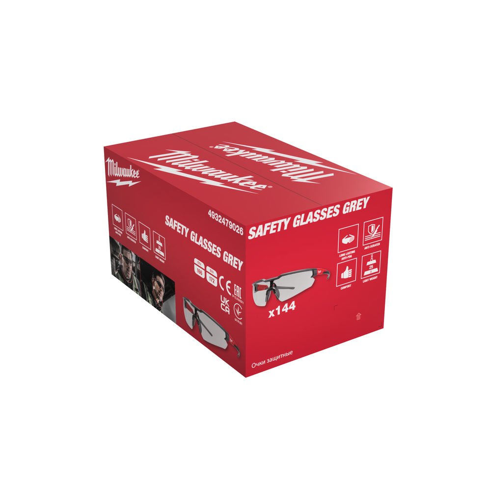 Lunettes de securite grises 144 paires MILWAUKEE EPI - 4932479026