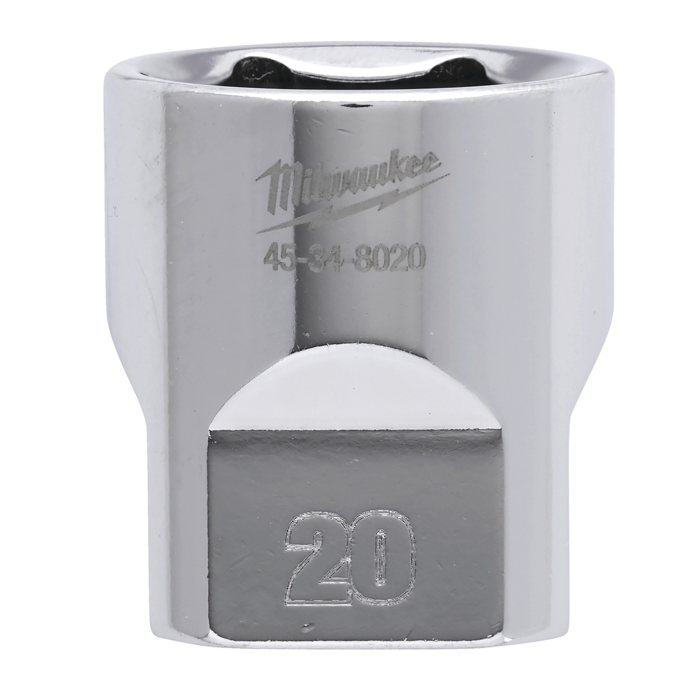 Douille a cliquet 3/8 courte 20 mm MILWAUKEE ACCESSOIRES - 4932479996