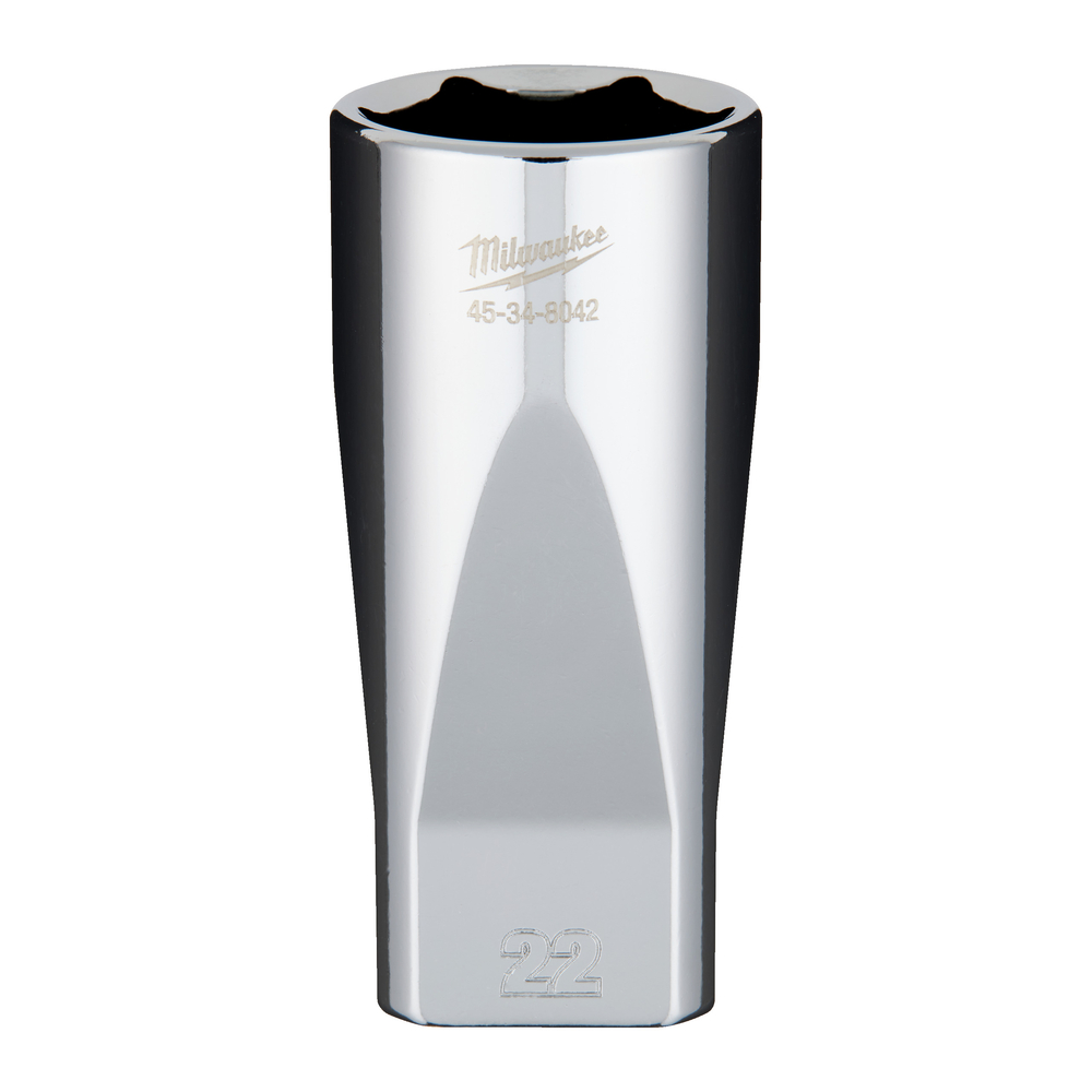 Douille a cliquet 3/8 longue 22 mm MILWAUKEE ACCESSOIRES - 4932480003