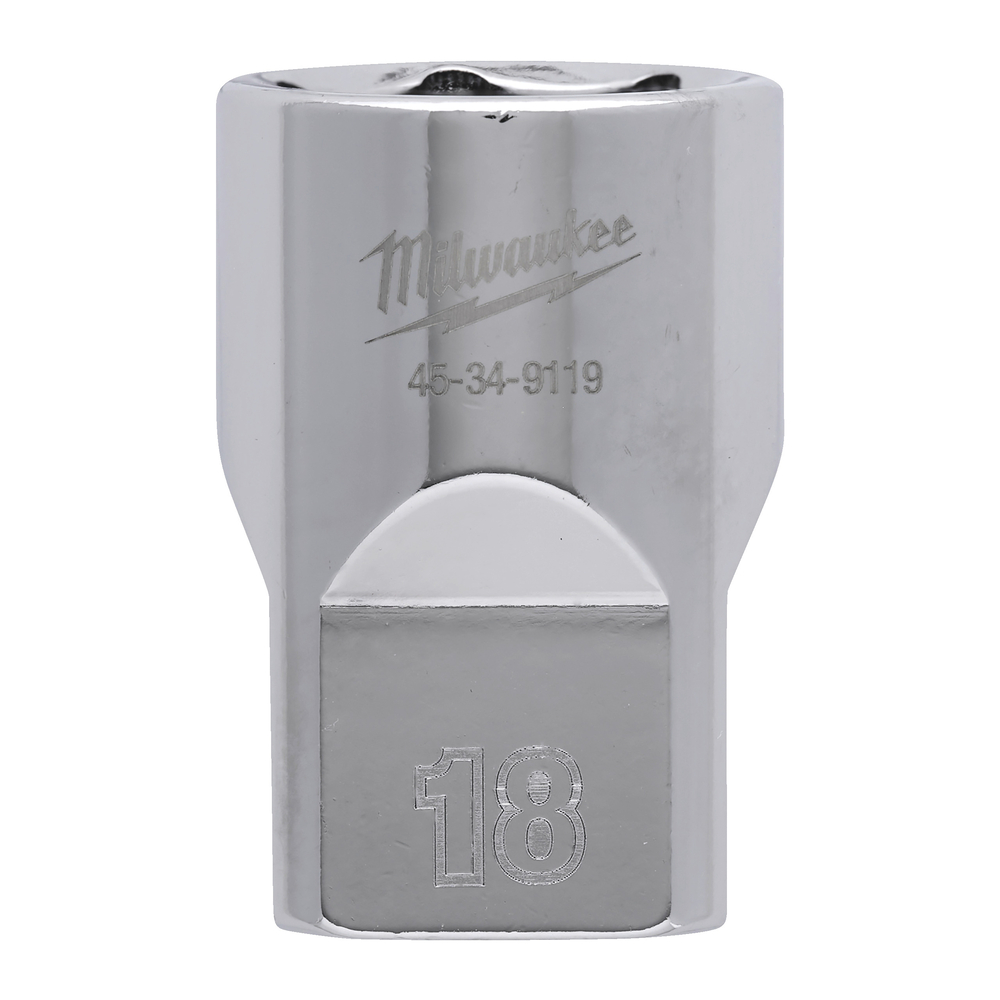 Douille a cliquet 1/2 courte 18 mm MILWAUKEE ACCESSOIRES - 4932480016
