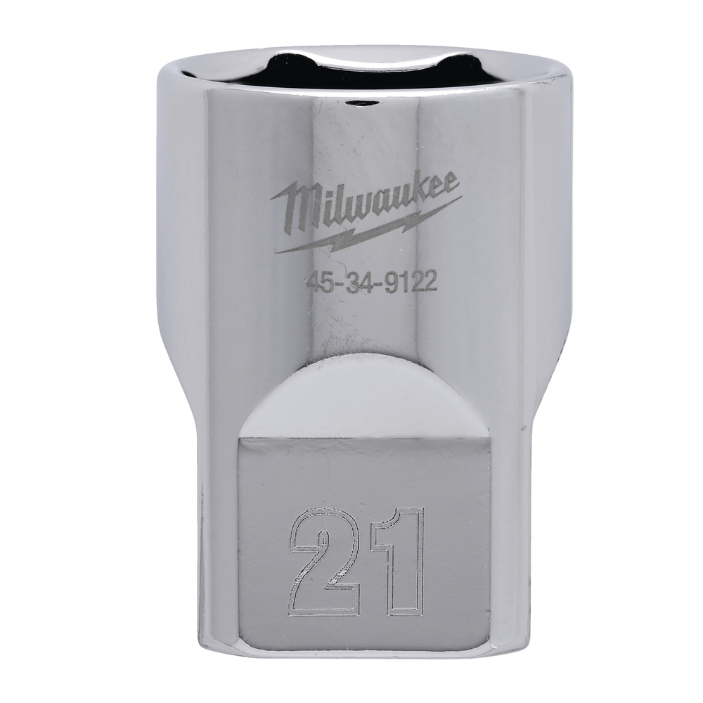 Douille a cliquet 1/2 courte 21 mm MILWAUKEE ACCESSOIRES - 4932480019