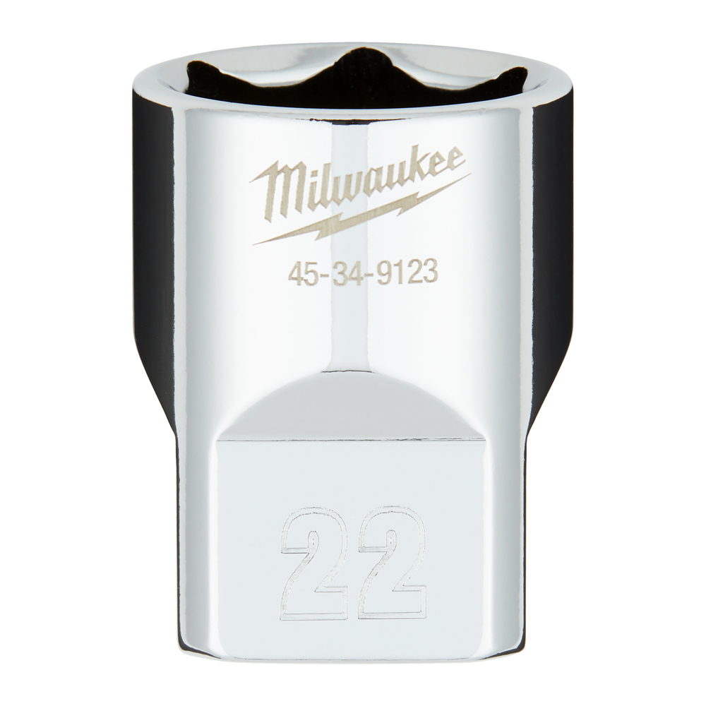 Douille a cliquet 1/2 courte 22 mm MILWAUKEE ACCESSOIRES - 4932480020