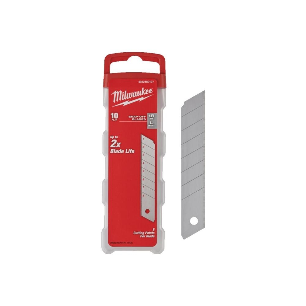 Etui de 10 lames micro carbures 18 mm Milwaukee - 4932480107