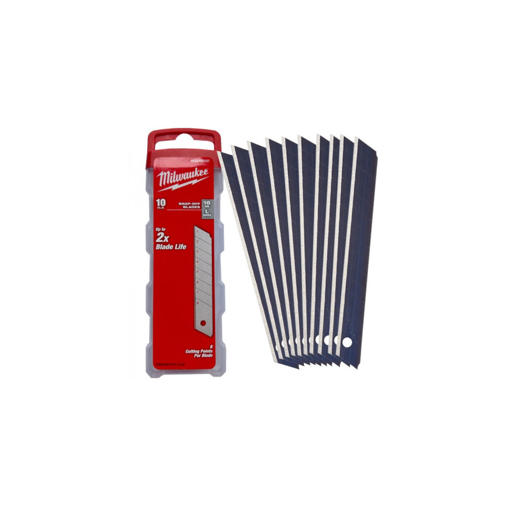 Distributeur lames de cutter Milwaukee sécable 25mm (10 unités) - 4932480108