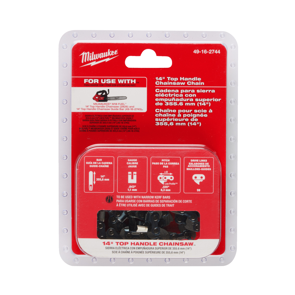 Guide chaîne 35cm pour M18 FTHCHS35 - Carton MILWAUKEE - 4932480173