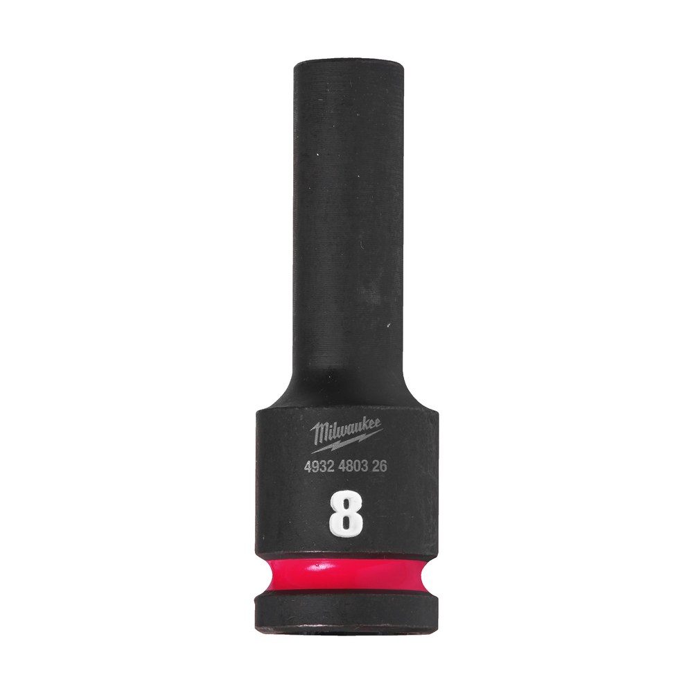 Douille shockwave 1/2 hex longue 8 mm MILWAUKEE ACCESSOIRES - 4932480326