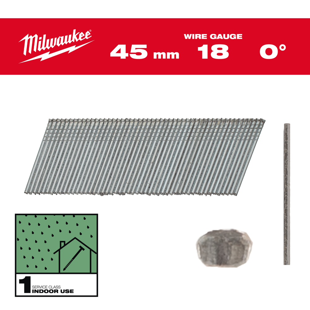 BOITE 5000 CLOUS GAUGE 18 GALVA 50MM - Carton MILWAUKEE ACCESSOIRES - 4932492556