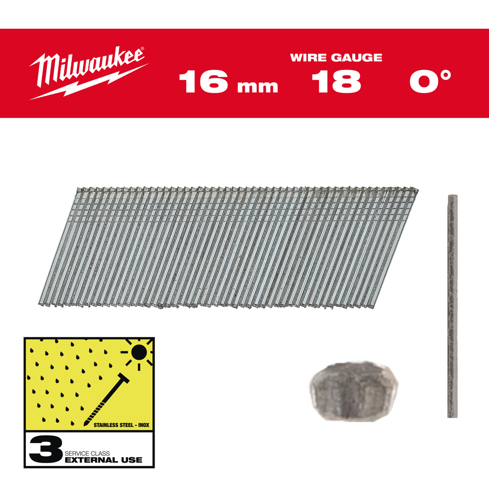 BOITE 10000 CLOUS GAUGE 18 INOX 19MM - Carton MILWAUKEE ACCESSOIRES - 4932492558