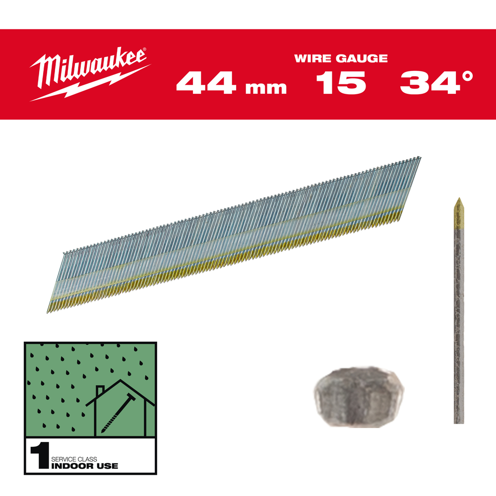 BOITE DE 2500 CLOUS G15 50MM GALVA - Carton MILWAUKEE ACCESSOIRES - 4932492577
