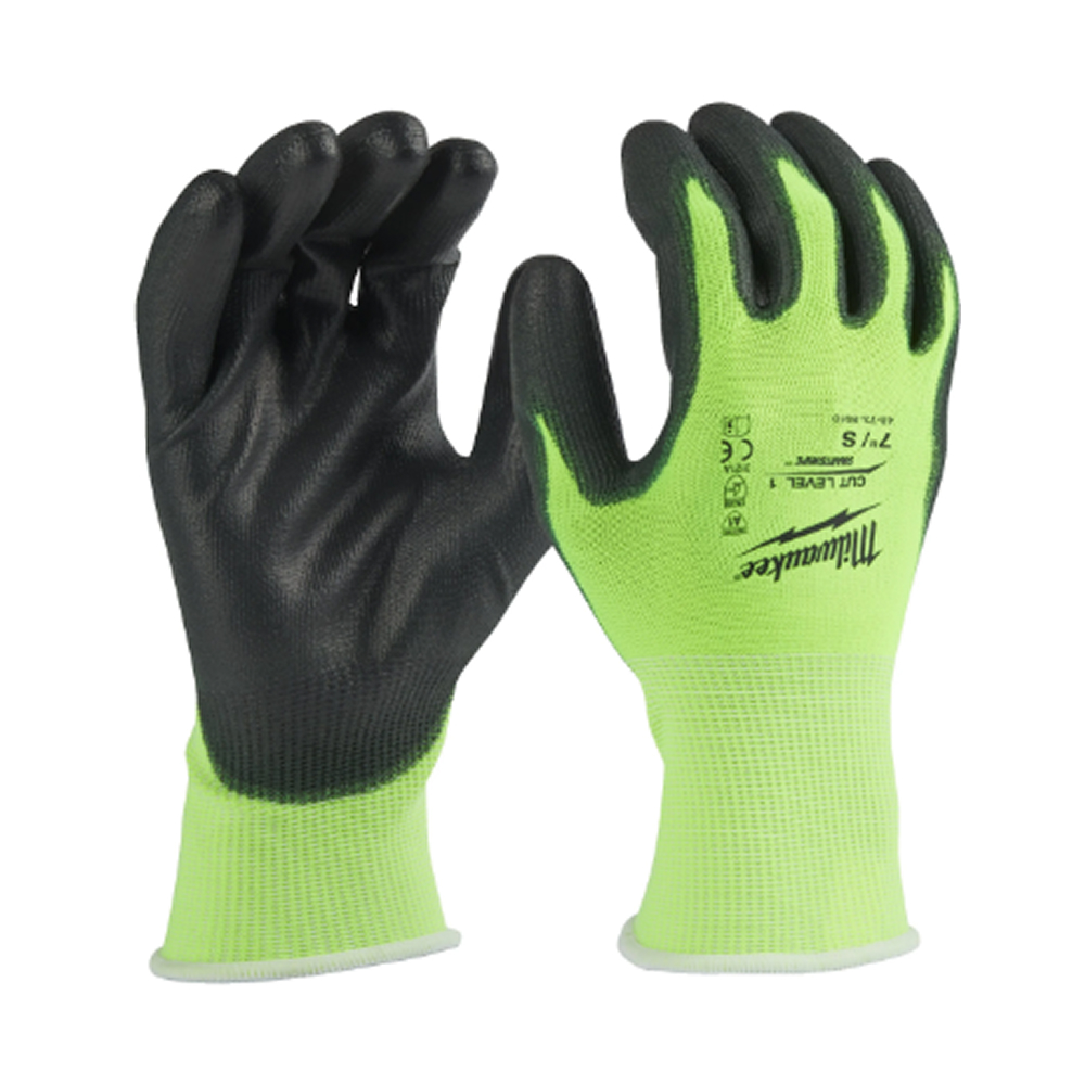 Gant haute-visibilité-anti-coupure A jaune fluo MILWAUKEE par 12