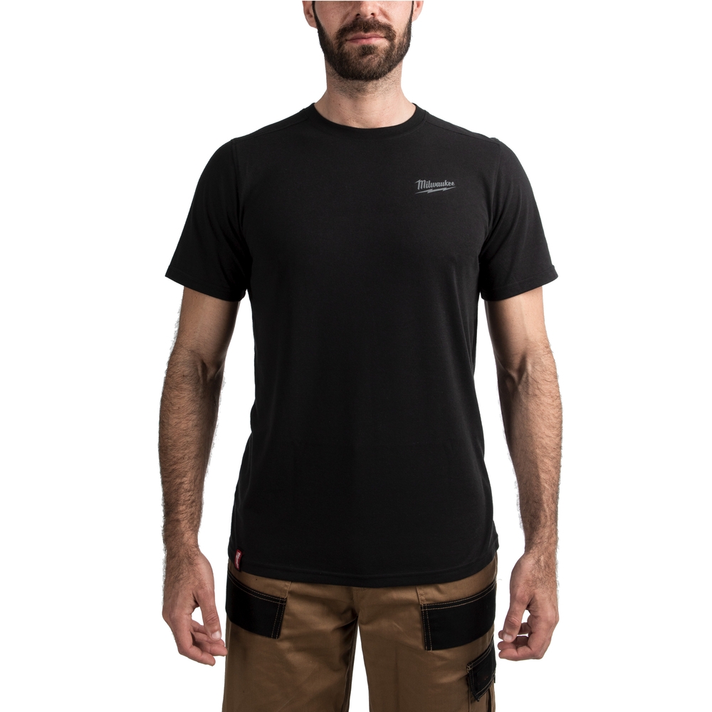T-shirt HYBRID manches-courtes noir MILWAUKEE - HT SS