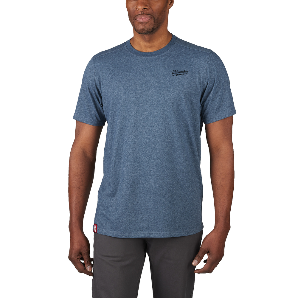 T-shirt HYBRID manches-courtes bleu MILWAUKEE - HT SS