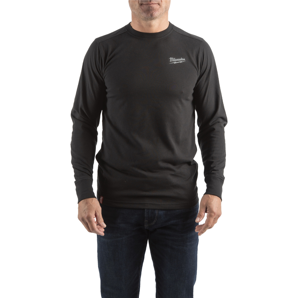 T-shirt HYBRID manches-longues noir MILWAUKEE - HT LS