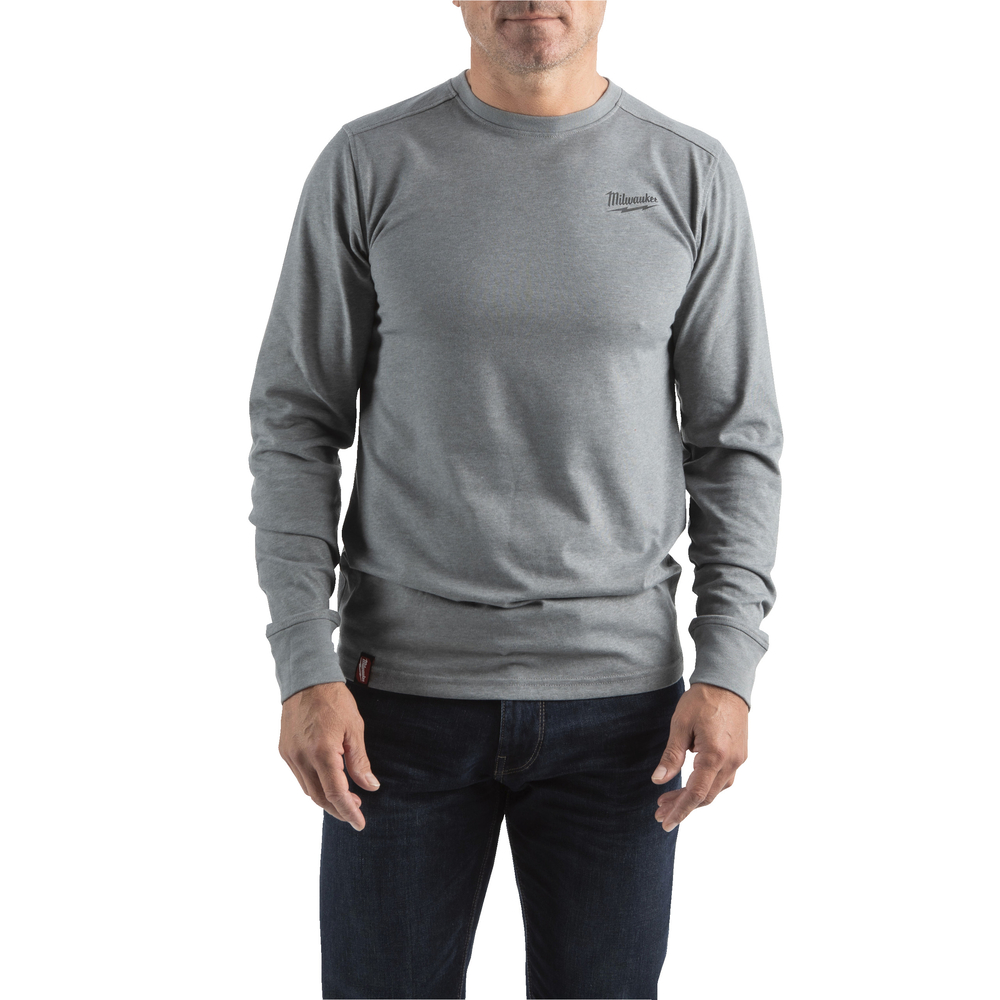 T-shirt HYBRID manches-longues gris MILWAUKEE - HT LS