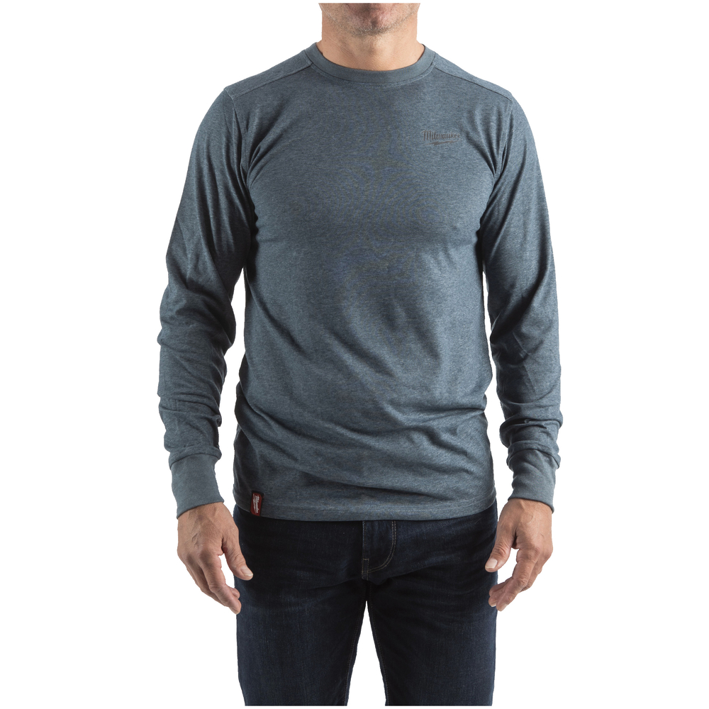 T-shirt HYBRID manches-longues bleu MILWAUKEE - HT LS