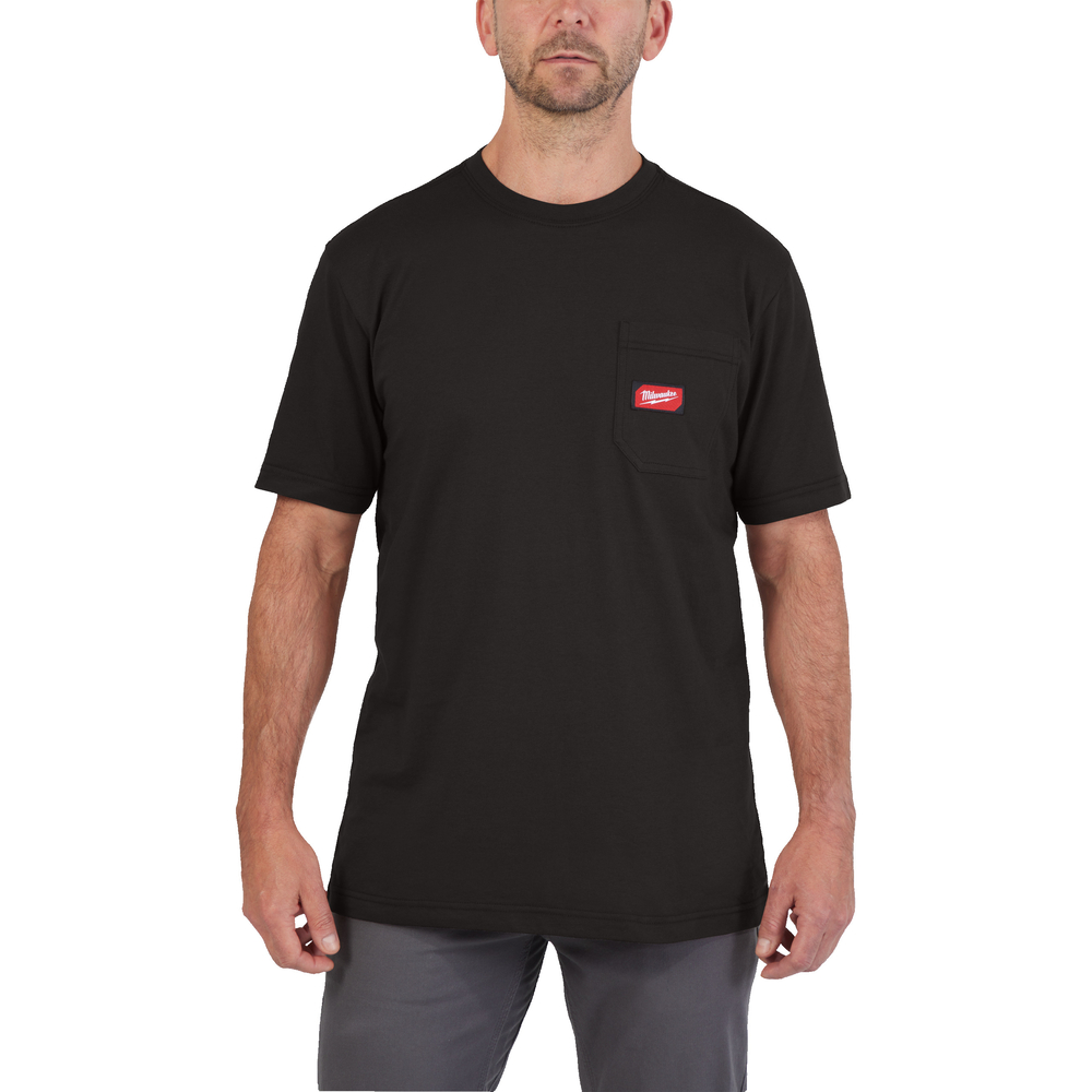 T-shirt de travail manches-courtes noir MILWAUKEE - WT SS