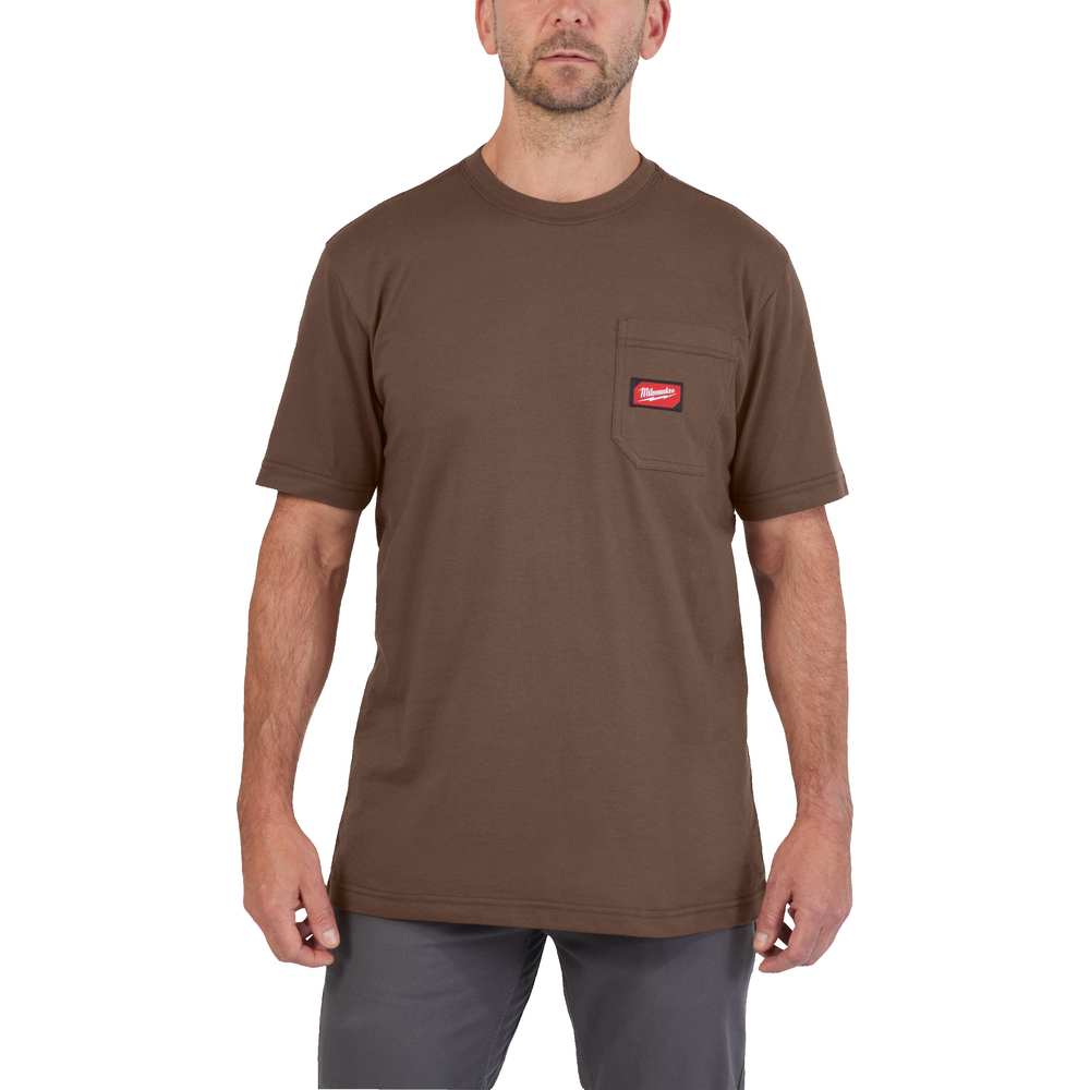 T-shirt de travail manches-courtes marron MILWAUKEE - WT SS