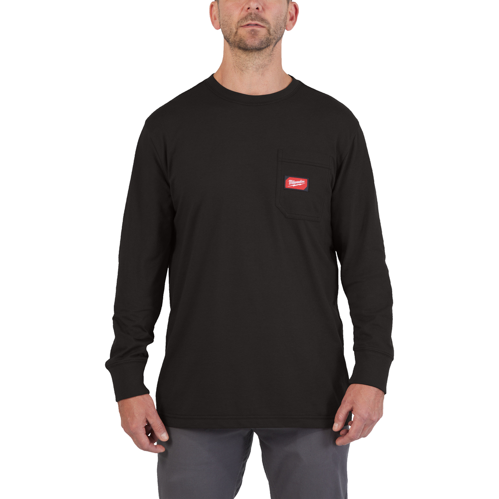 T-shirt de travail manches-longues noir MILWAUKEE - WT LS