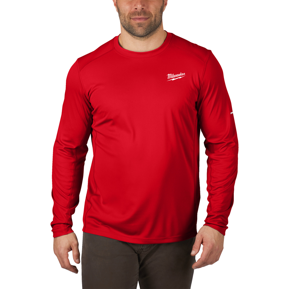 T-shirt WORKSKIN manches-longues rouge MILWAUKEE  - WW LS