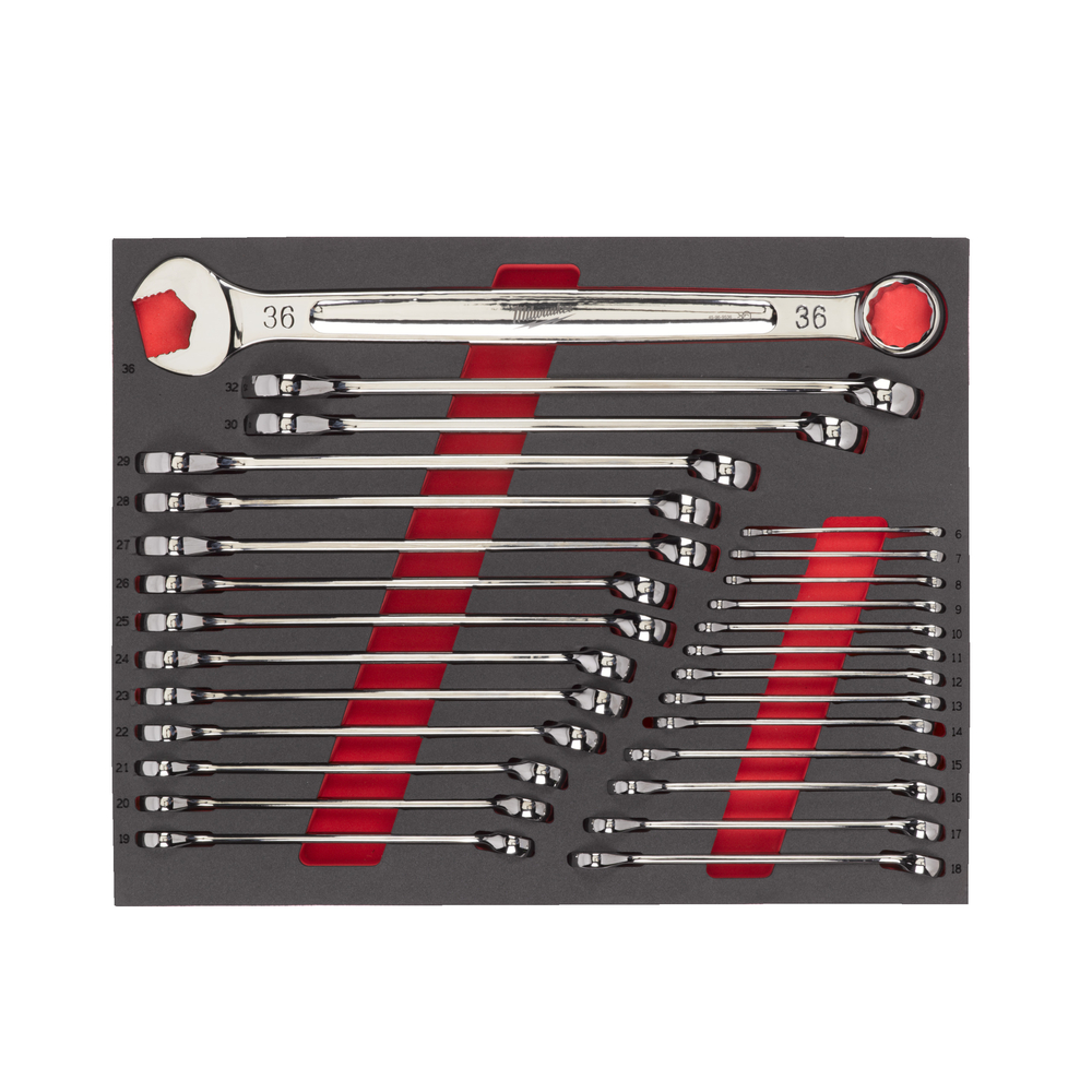 MODULE SERVANTE CLES À CLIQUETS MAXBITE 22 PCS - Blister MILWAUKEE ACCESSOIRES - 4932493248