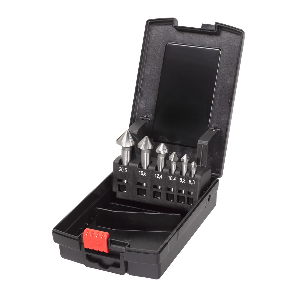 SET DE 6 FRAISES CONIQUES 90° DIN335C HSS COBALT 5% - MILWAUKEE - 4932493575
