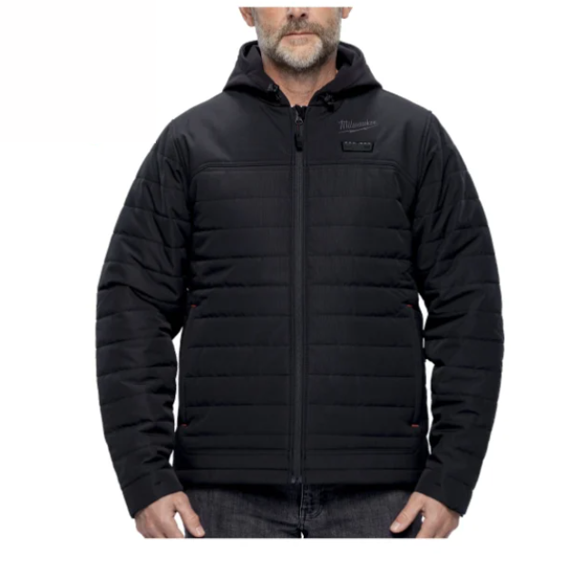 Blouson chauffant noir chef de chantier MILWAUKEE RIPSTOP M12 HPJBL3-0