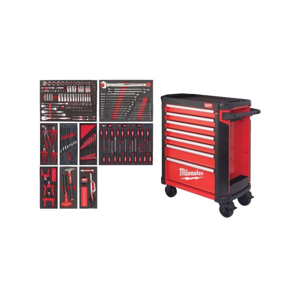 SERVANTE MILWAUKEE 7 TIROIRS AVEC OUTILS TOOLGUARD - 4932498185