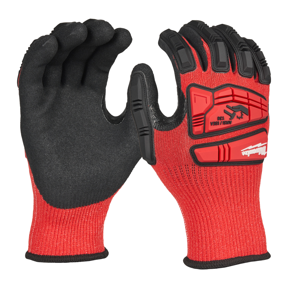 Gant anti-choc-anti-coupure Niveau 3/C rouge MILWAUKEE