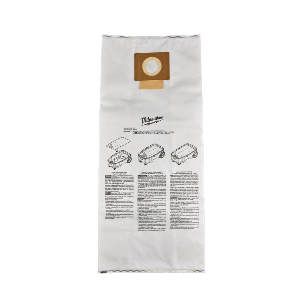 Sac à poussière non tissé pour M18 ONEF2VC34M Lot de 2 MILWAUKEE - 4932498663
