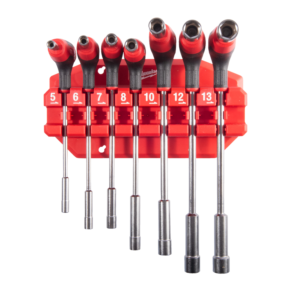 Set de clés à douilles poignée en T avec capsule de frappe 7 pièces MILWAUKEE - 4932498704