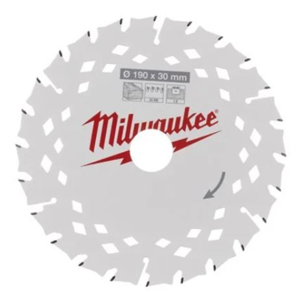  Lame 190 x 30 x 1.8 mm 24 dents MILWAUKEE 4932498976