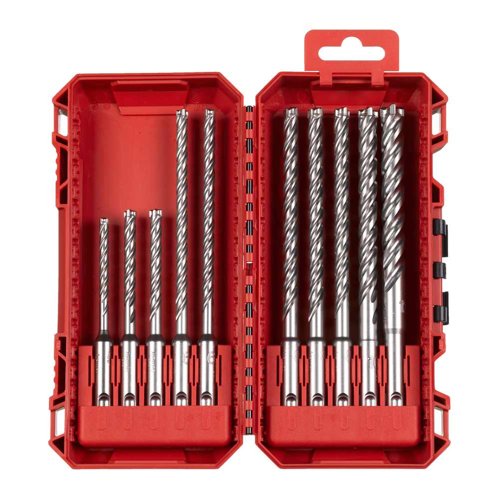Set de 10 forêts SDS+ 4 taillants MX4 MILWAUKEE - 4932500062