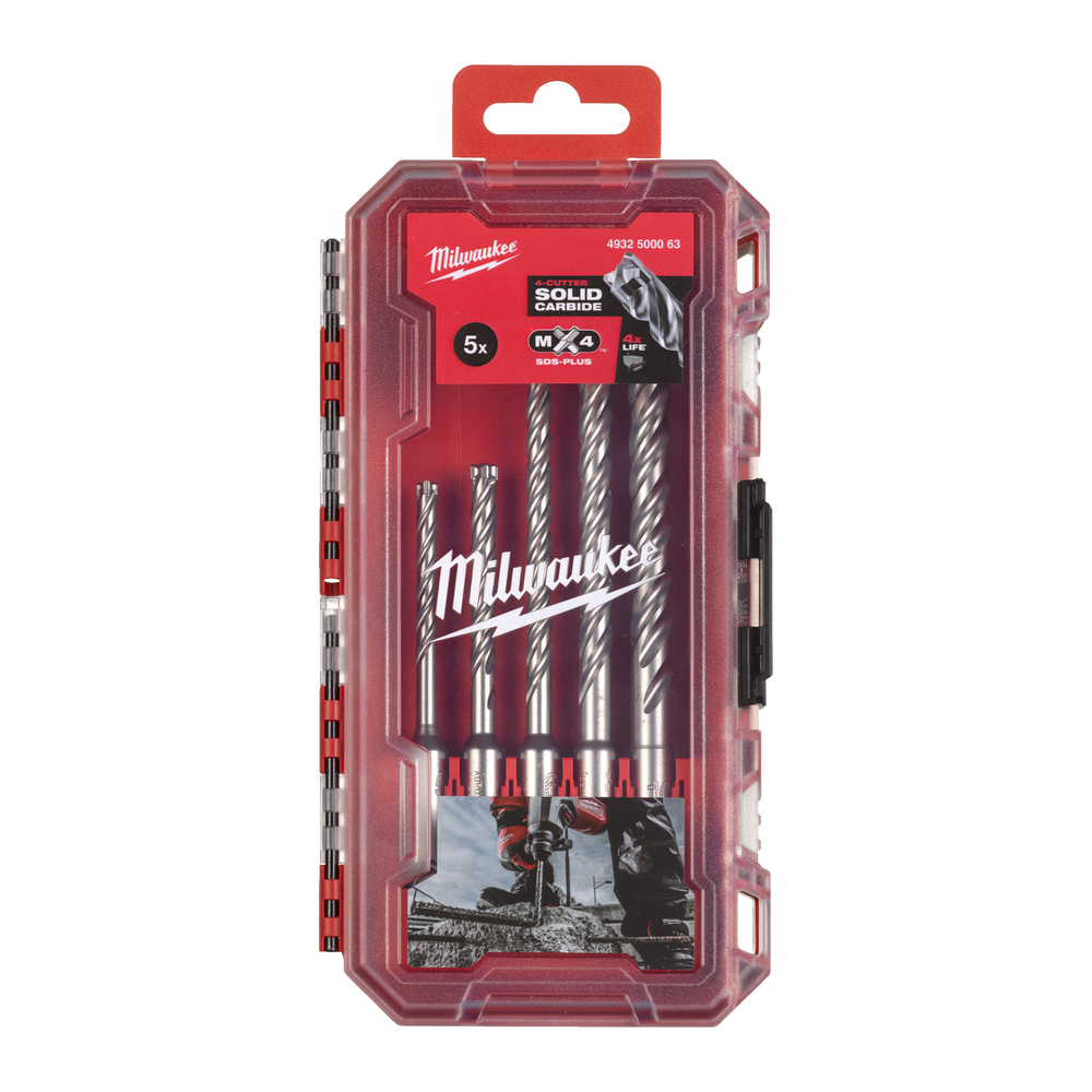 Set de 5 forets 4 taillants MX4 MILWAUKEE - 4932500063