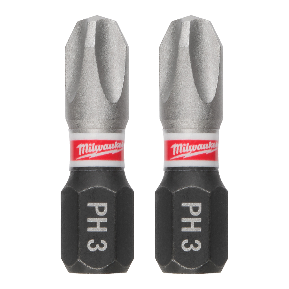 Embout PH3 shockwave 25 mm Lot de 3 MILWAUKEE - 4932500354