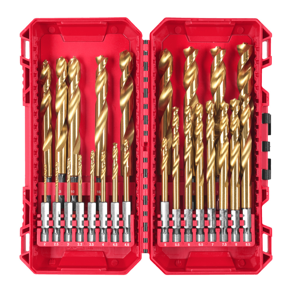 Set 25 forets métaux HSS-g Ti shockwave MILWAUKEE - 4932500420