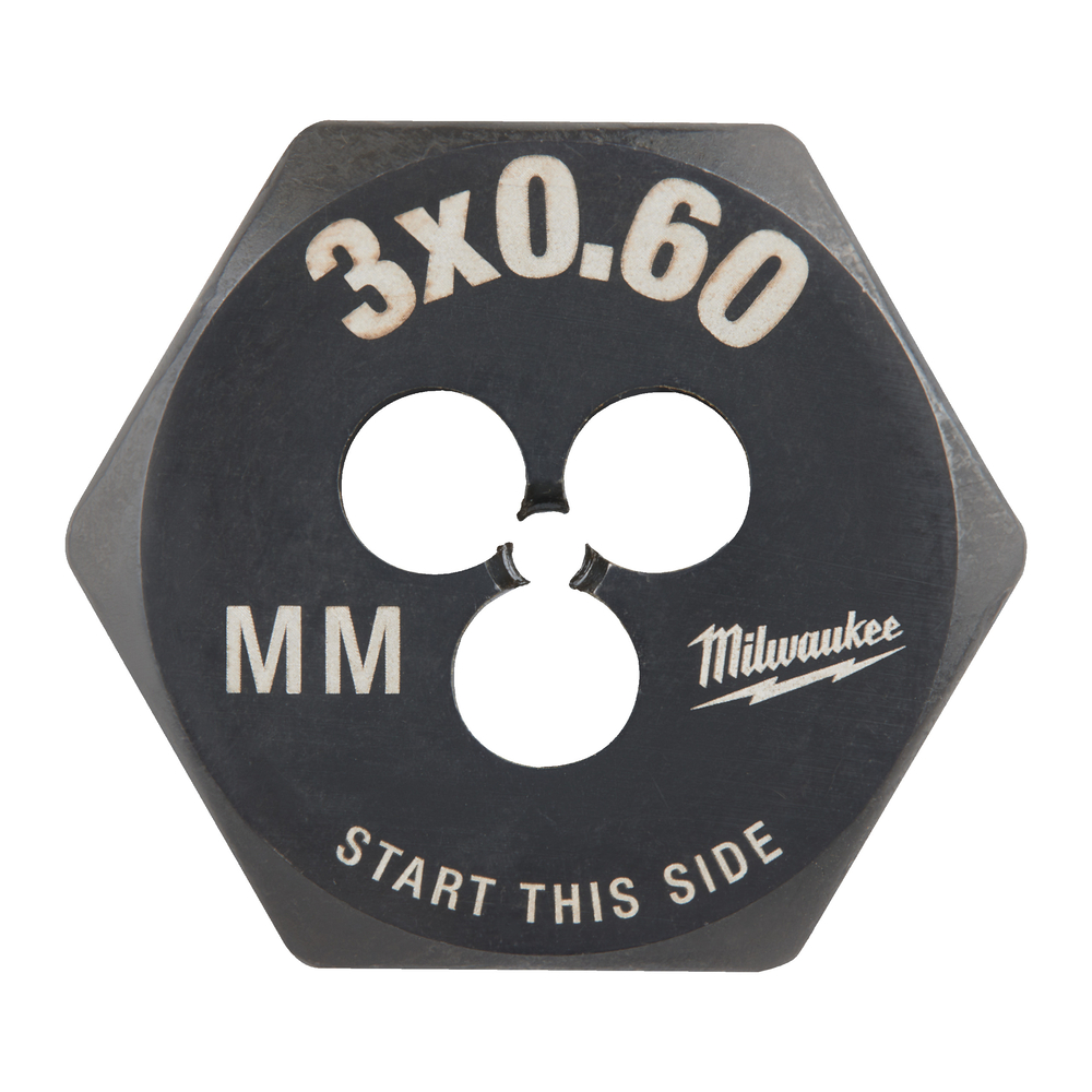 Filière de filetage hexagonale métrique M3-0.60 MILWAUKEE - 4932500608