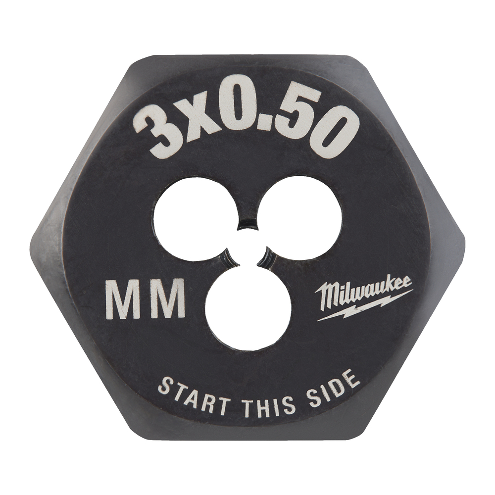 Filière de filetage hexagonale métrique M3-0.50 MILWAUKEE - 4932500609