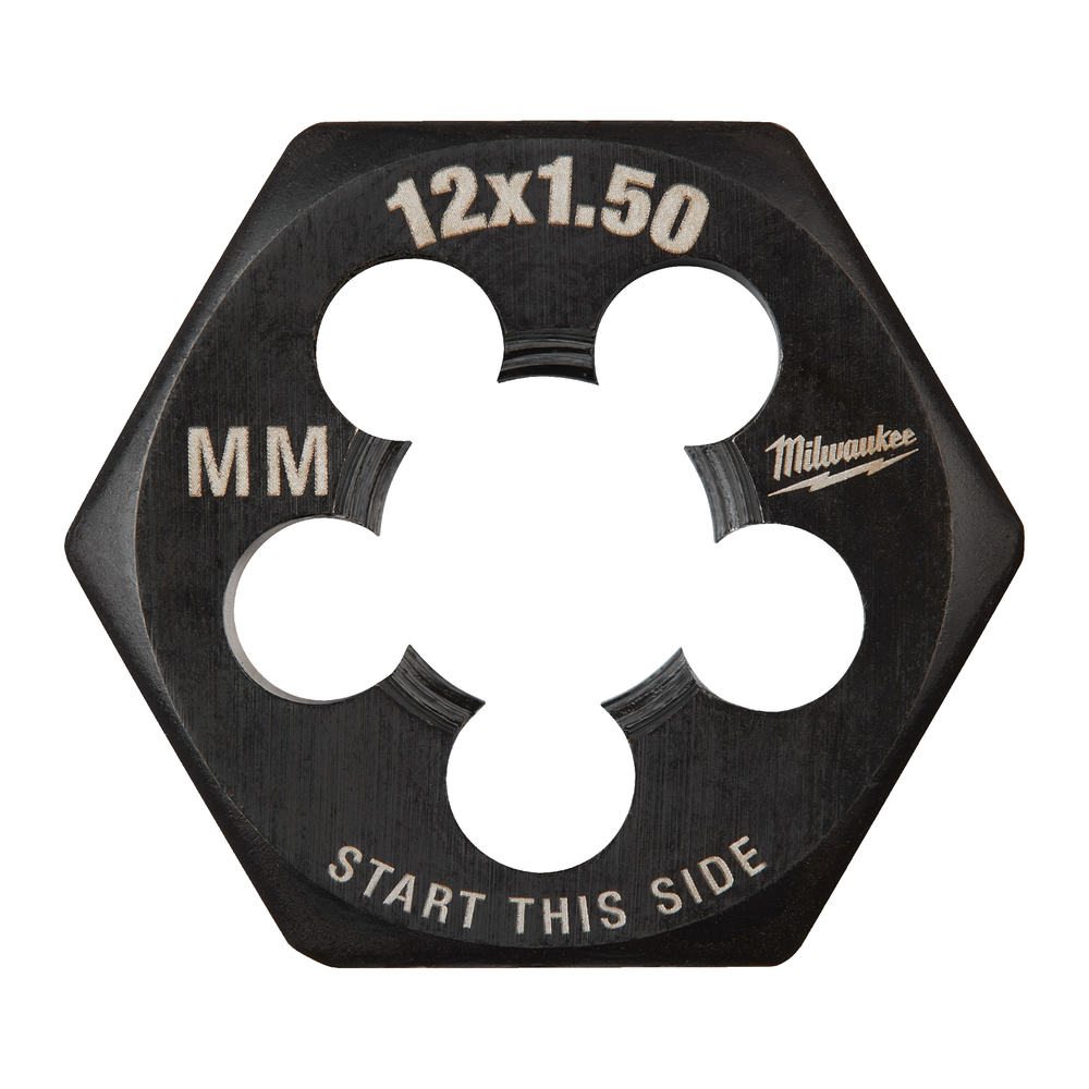 Filière de filetage hexagonale métrique M12-1.50 MILWAUKEE - 4932500625