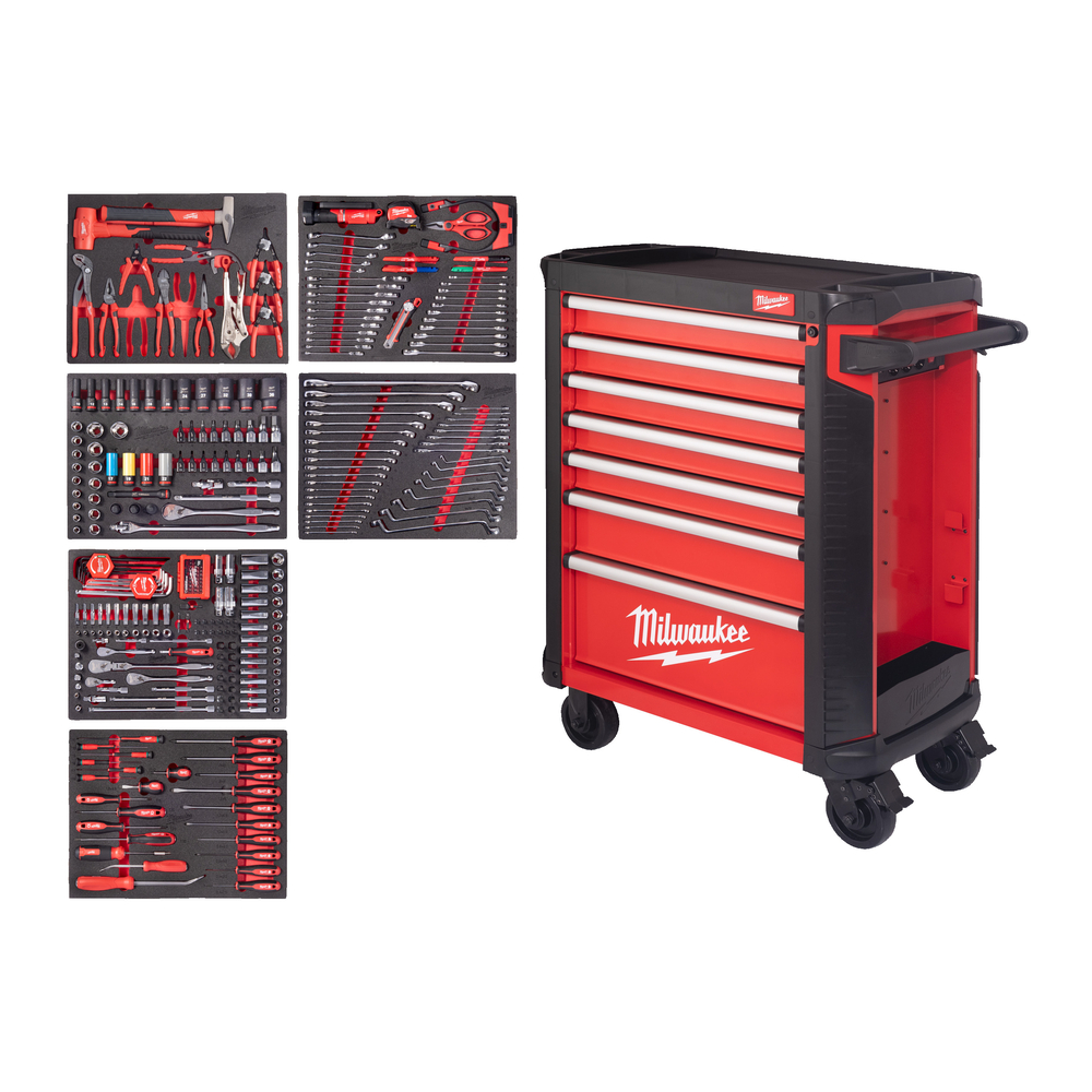 Servante équipée 78 cm Toolguard 332 outils MILWAUKEE - 4932500753