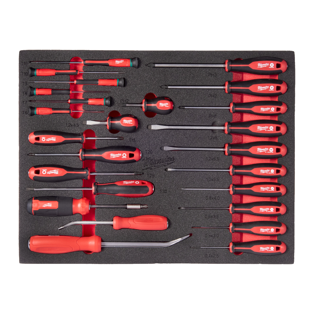 Module mousse pour set de tournevis et levier de 33 pièces MILWAUKEE - 4932500755