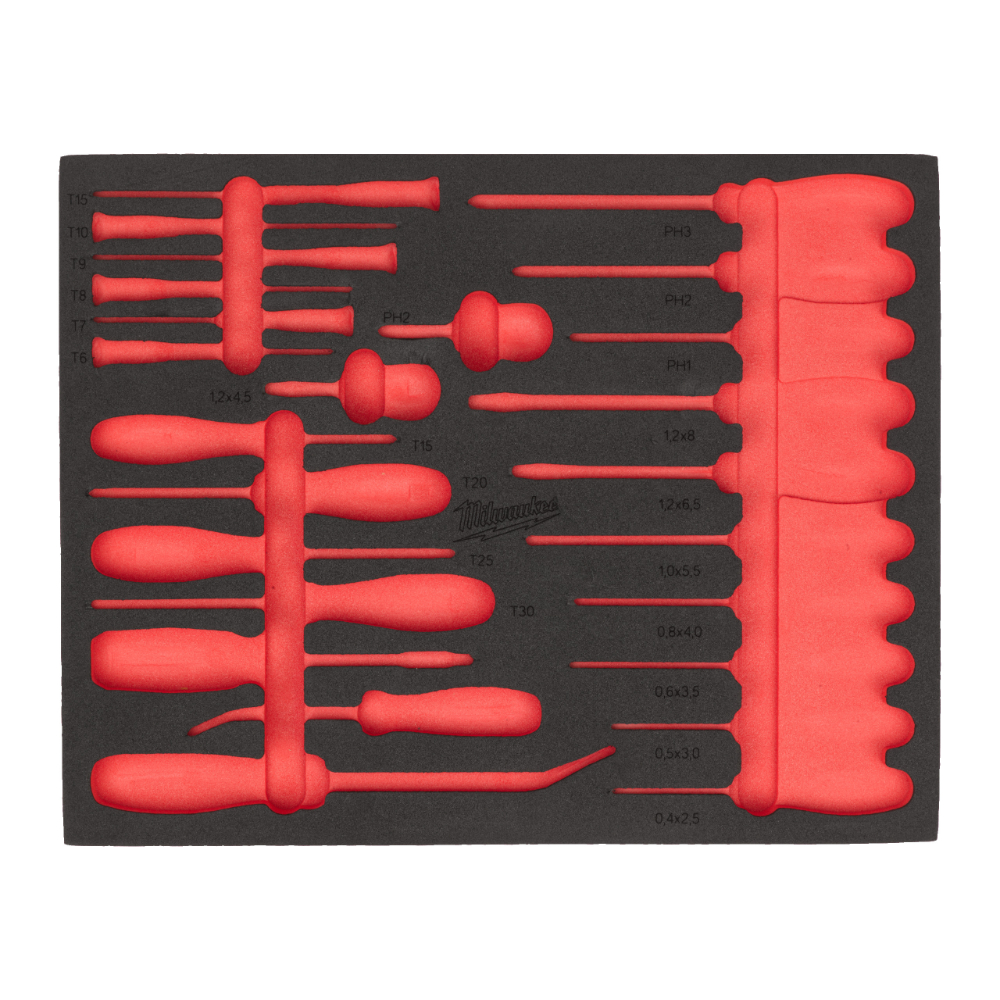 Module mousse vide pour jeu de douilles et cliquets 1/4