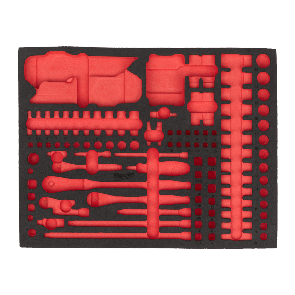 Module mousse vide pour jeu de douilles à choc et cliquet 1/2